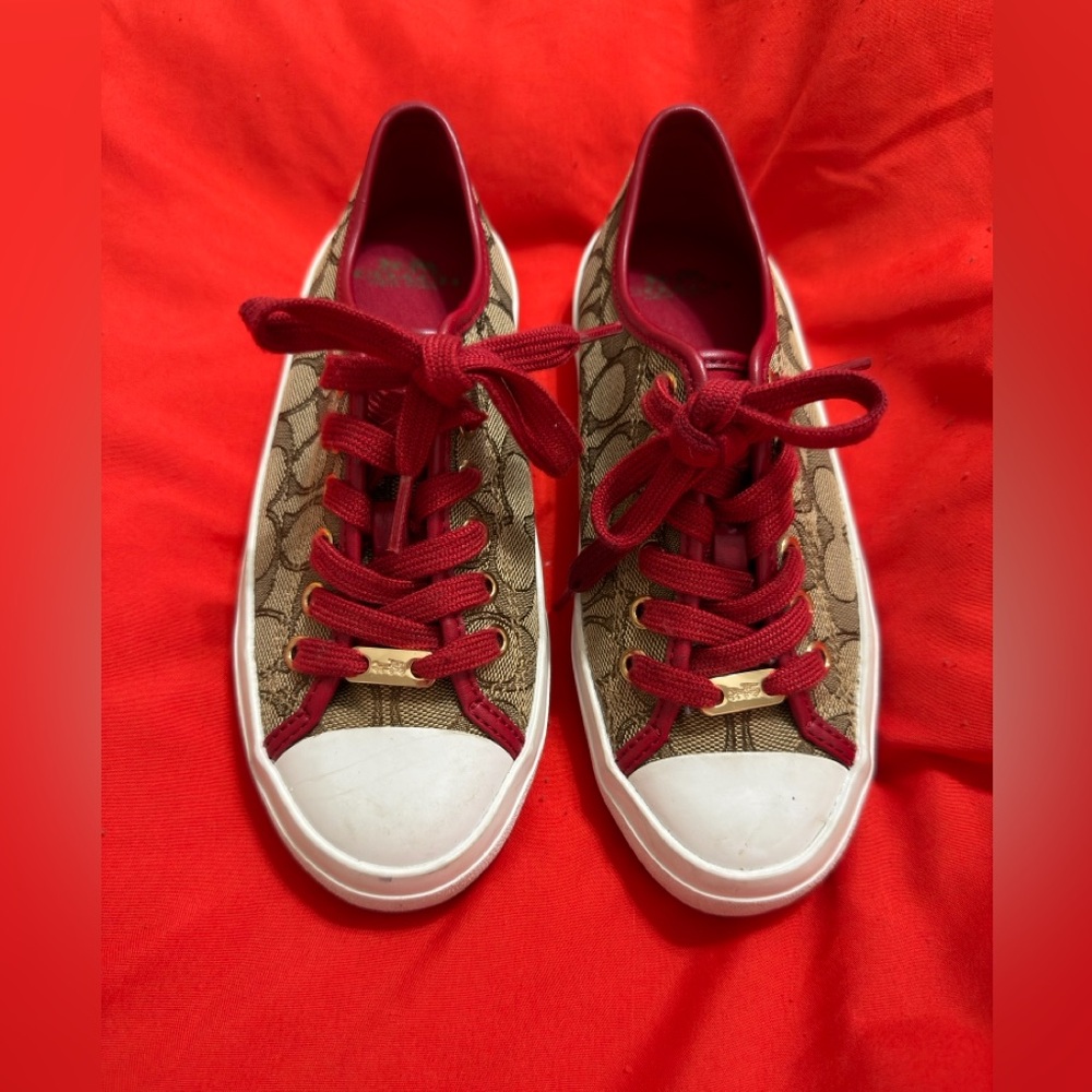 Coach Empire Sneakers Red Sz 5.5